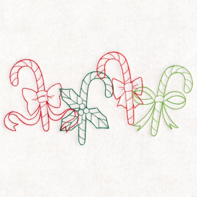 Christmas Treats Border – Candy Canes (Vintage)