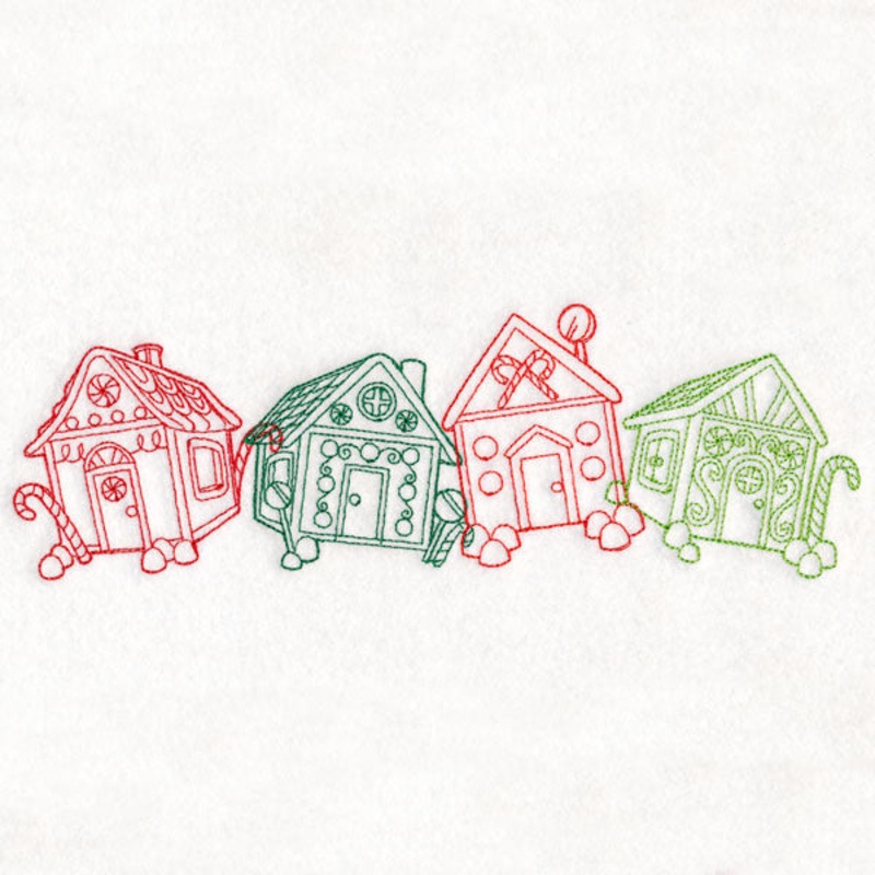 Christmas Treats Border – Gingerbread Houses (Vintage)