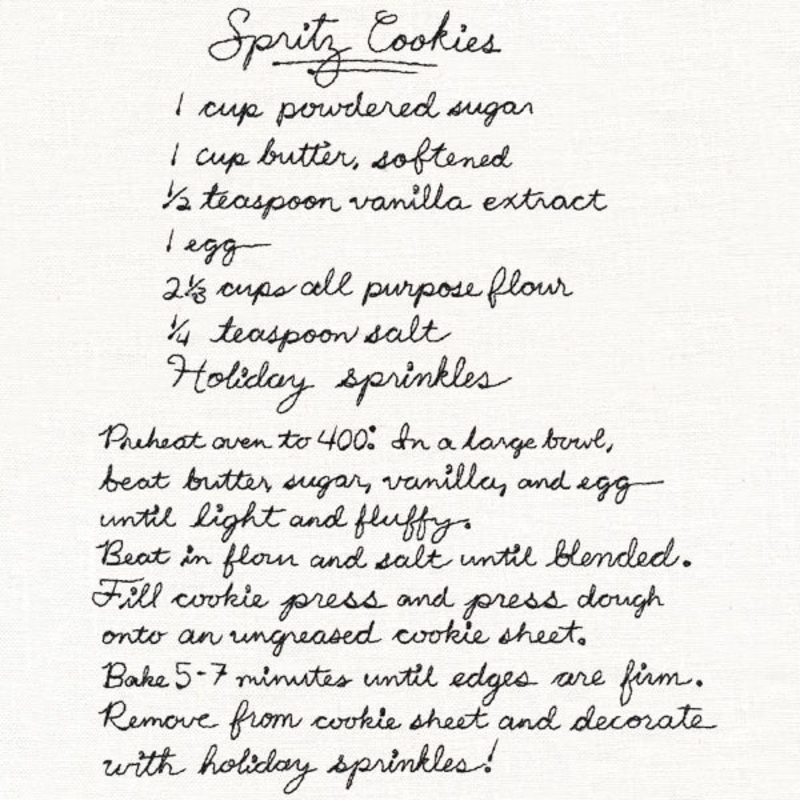 Spritz Cookie Recipe|8.61″ x 6.85″ / 218.73mm x 173.98mm|7.35″ x 5.85″ / 186.79mm x 148.57mm|6.1″ x 4.85″ / 154.82mm x 123.18mm|All Sizes