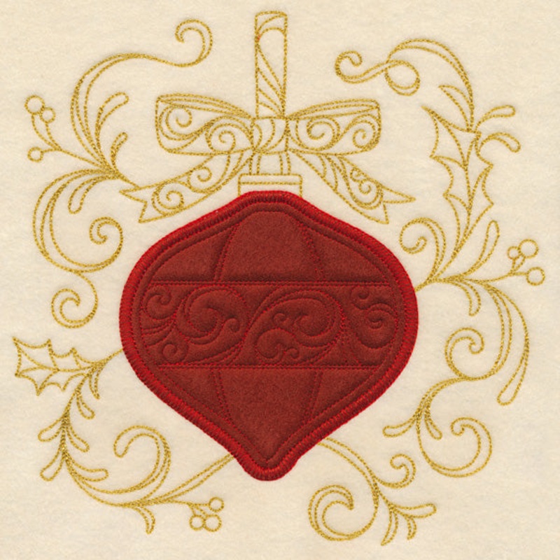 Christmas Memories – Opulent Ornament (Heirloom Applique)