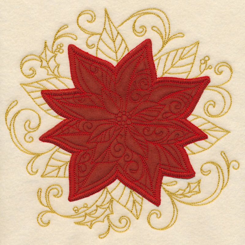 Christmas Memories – Poinsettia (Heirloom Applique)