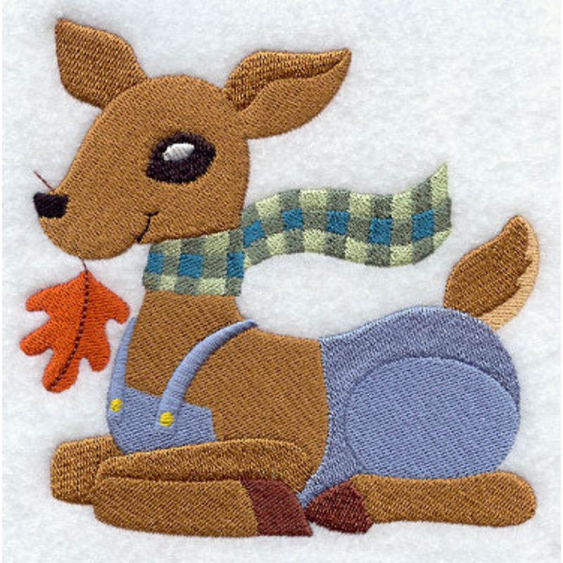 Deer in Bib Overalls|4.86″ x 4.86″ / 123.44mm x 123.41mm|3.86″ x 3.86″ / 98.01mm x 98.03mm|All Sizes