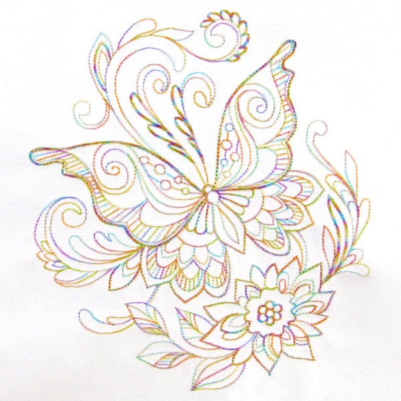 Delicate Doodle Butterfly (Vintage)