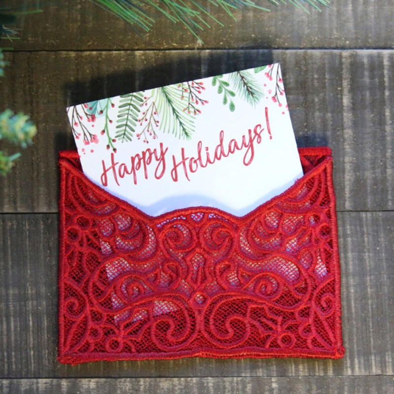 Envelope Pocket Ornament (Lace)