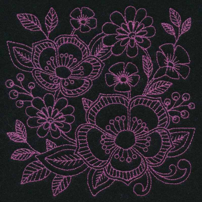 Free Spirit Floral Square (Thick Thread)