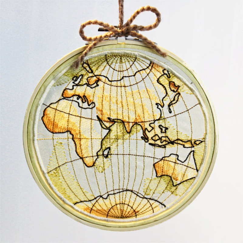 Antique Globe – Eastern Hemisphere (Organza)