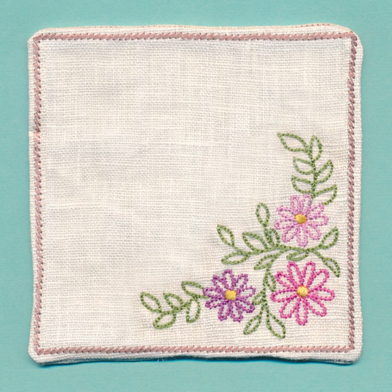 Floral Coaster – Daisies (In-the-Hoop)