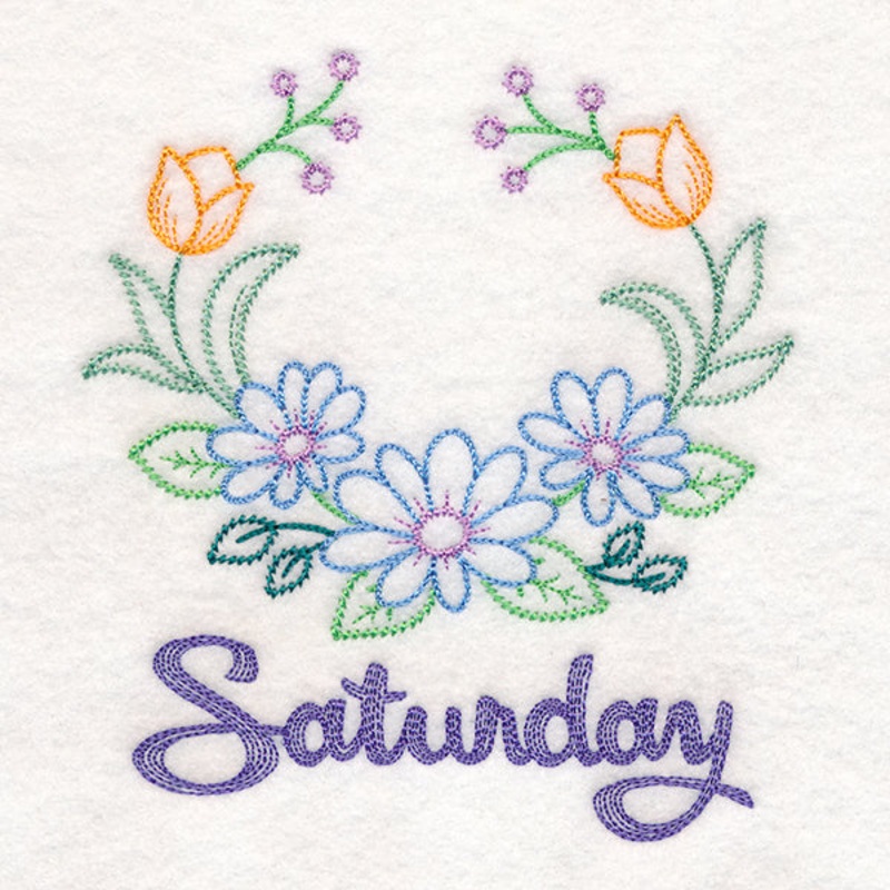 Floral Laurels – Saturday (Vintage)