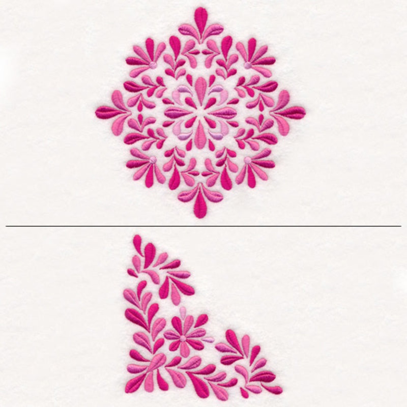 Flourishing Pillow Pair|5.85″ x 5.87″ / 148.59mm x 149.1mm|4.85″ x 4.87″ / 123.19mm x 123.7mm|3.84″ x 3.85″ / 97.54mm x 97.79mm|All Sizes