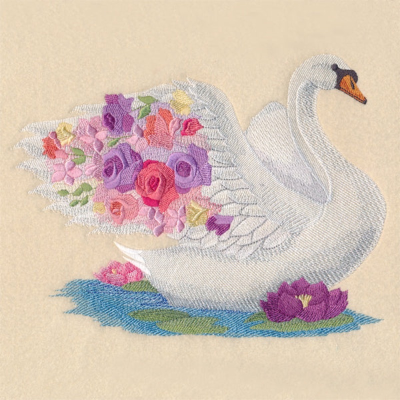 Swan in Bloom|6.85″ x 9.04″ / 173.98mm x 229.53mm|5.9″ x 7.8″ / 149.89mm x 198.13mm|4.45″ x 5.86″ / 113mm x 148.97mm|All Sizes