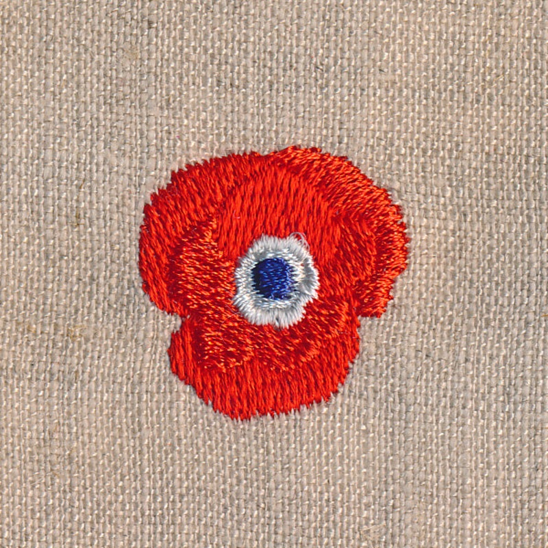 Tiny Poppy (Miniature)|1″ x 0.96″ / 25.51mm x 24.37mm