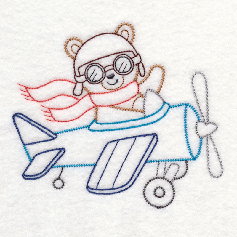 Traveling Teddy Bear – Airplane (Vintage)