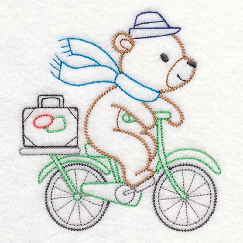 Traveling Teddy Bear – Bicycle (Vintage)
