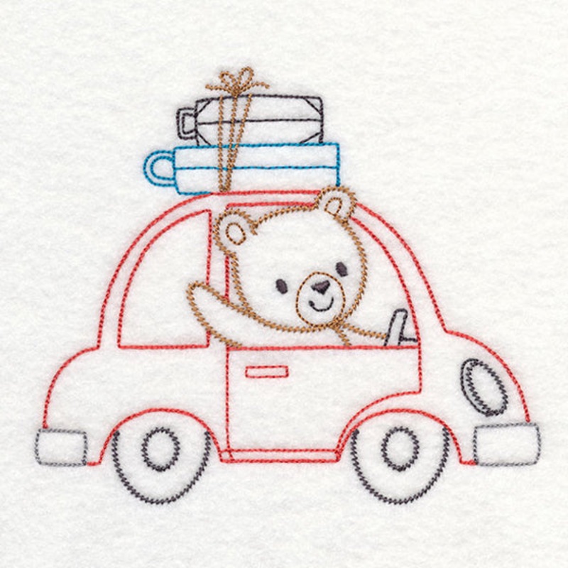 Traveling Teddy Bear – Car (Vintage)