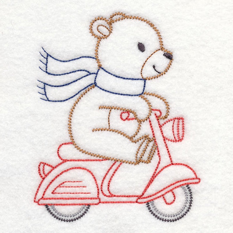 Traveling Teddy Bear – Scooter (Vintage)