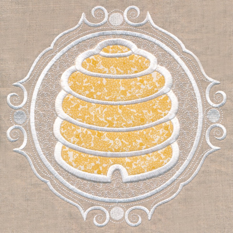 Beehive Cameo (Applique)|7.78″ x 7.8″ / 197.69mm x 198.08mm|6.9″ x 6.91″ / 175.22mm x 175.57mm|5.87″ x 5.88″ / 149.07mm x 149.25mm|4.86″ x 4.87″ / 123.53mm x 123.67mm|3.86″ x 3.87″ / 98.15mm x 98.27mm|All Sizes