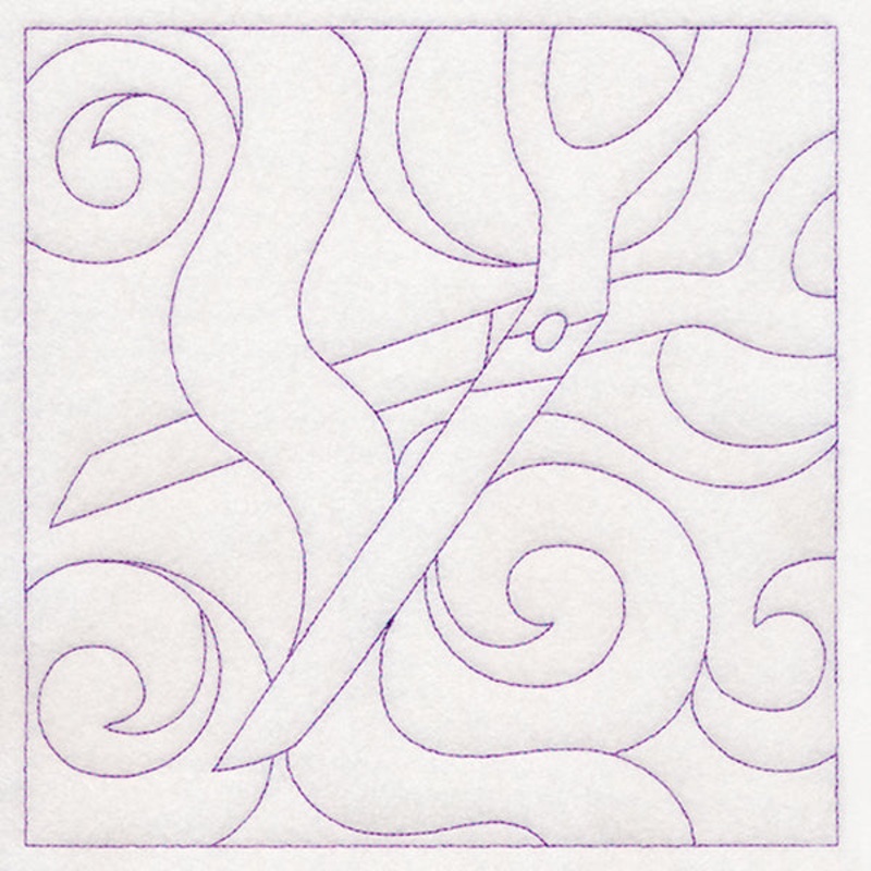 Crafty Quilting – Scissors (Double Run)
