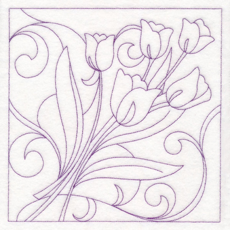 Easter Quilting – Tulips (Double Run)