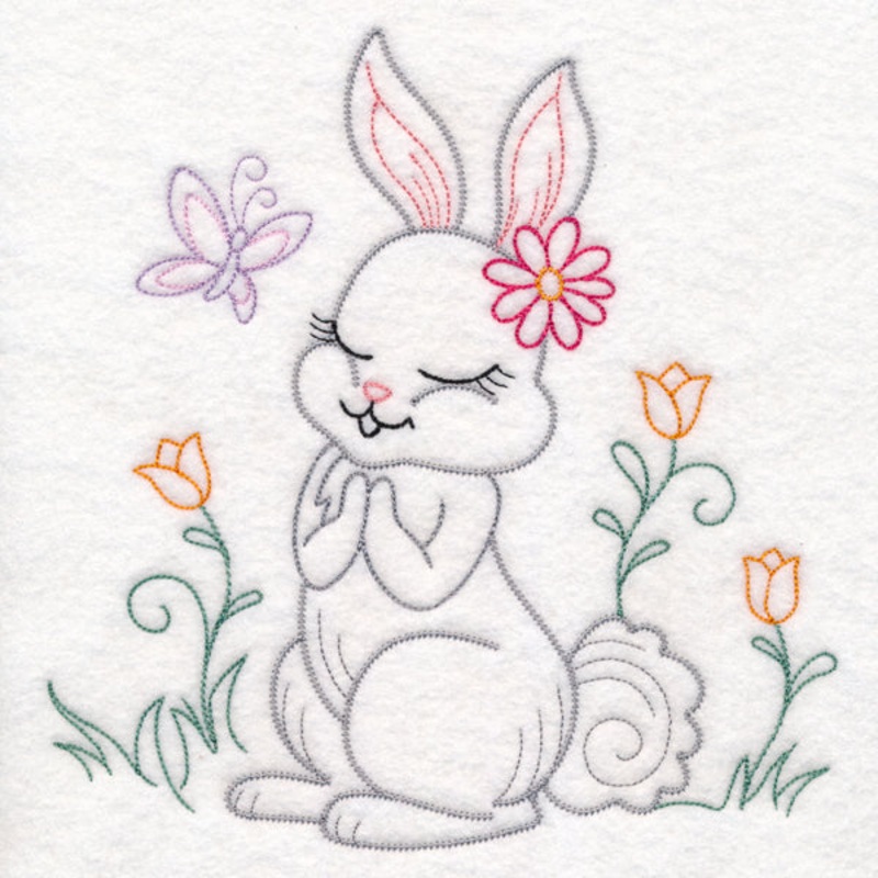 Praying Woodland Pals – Bunny (Vintage)
