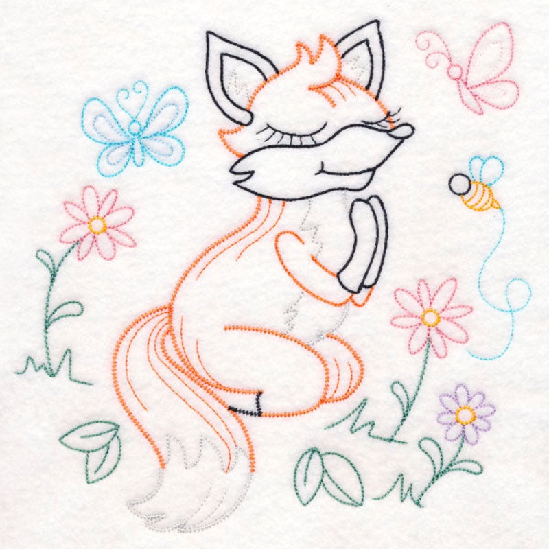 Praying Woodland Pals – Fox (Vintage)