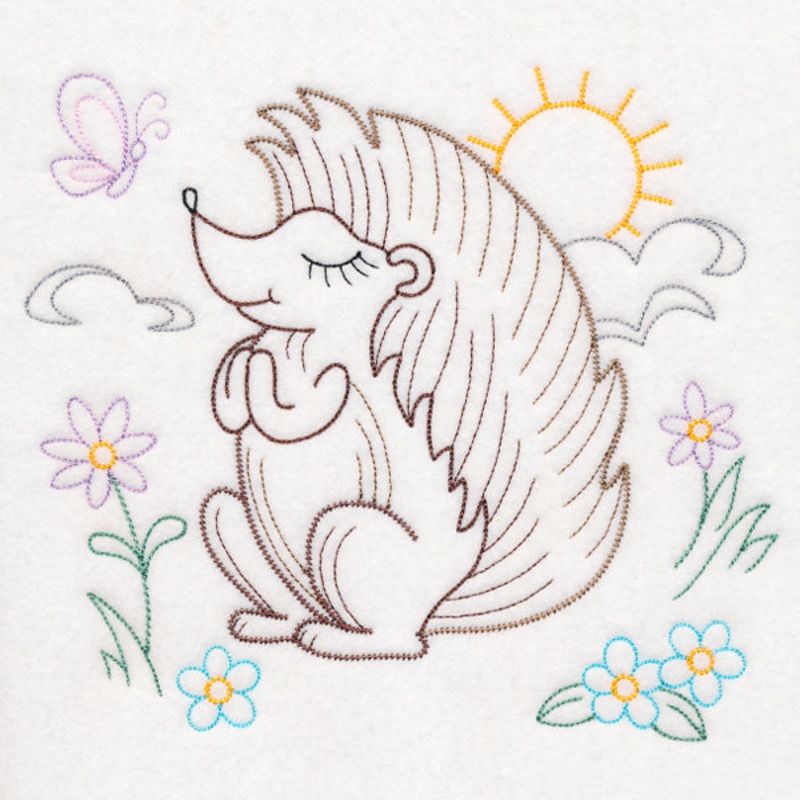 Praying Woodland Pals – Hedgehog (Vintage)