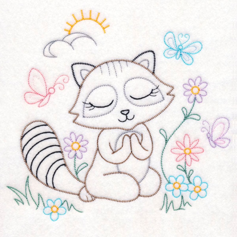 Praying Woodland Pals – Raccoon (Vintage)
