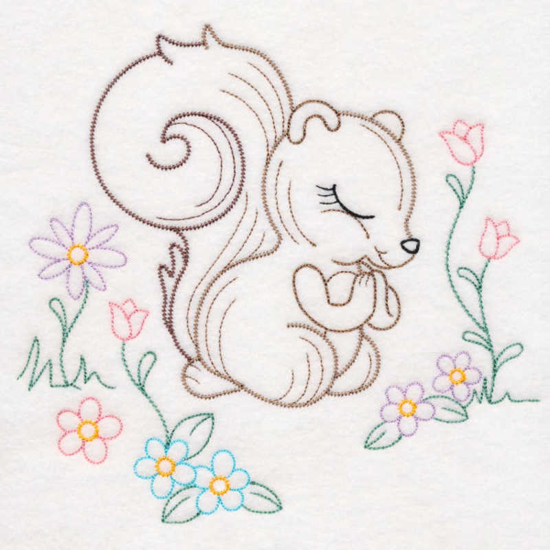 Praying Woodland Pals – Squirrel (Vintage)