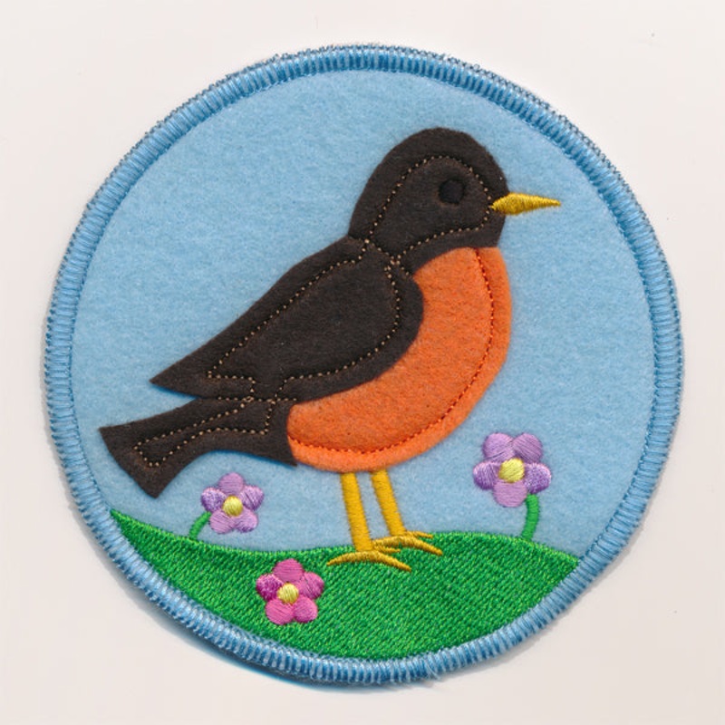 Spring Coaster – Robin (In-the-Hoop)