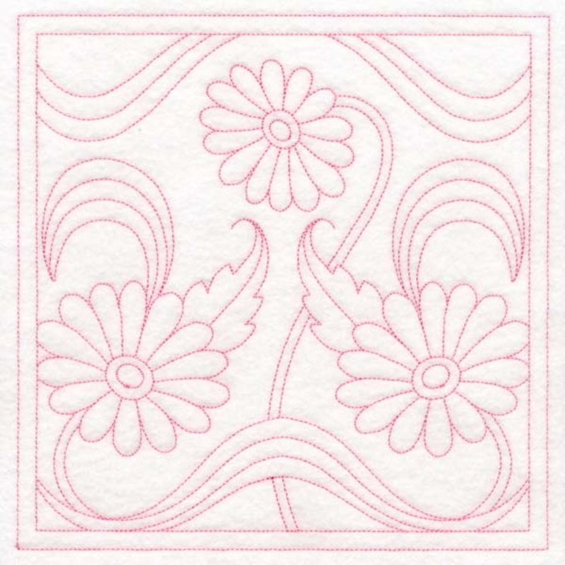 Art Nouveau Floral Quilting – Daisy (Double Run)