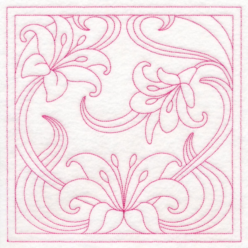 Art Nouveau Floral Quilting – Lily (Double Run)