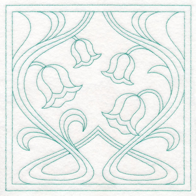 Art Nouveau Floral Quilting – Lily of the Valley (Double Run)