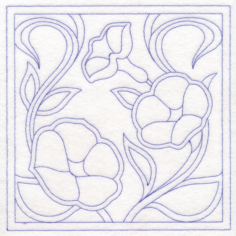 Art Nouveau Floral Quilting – Morning Glory (Double Run)
