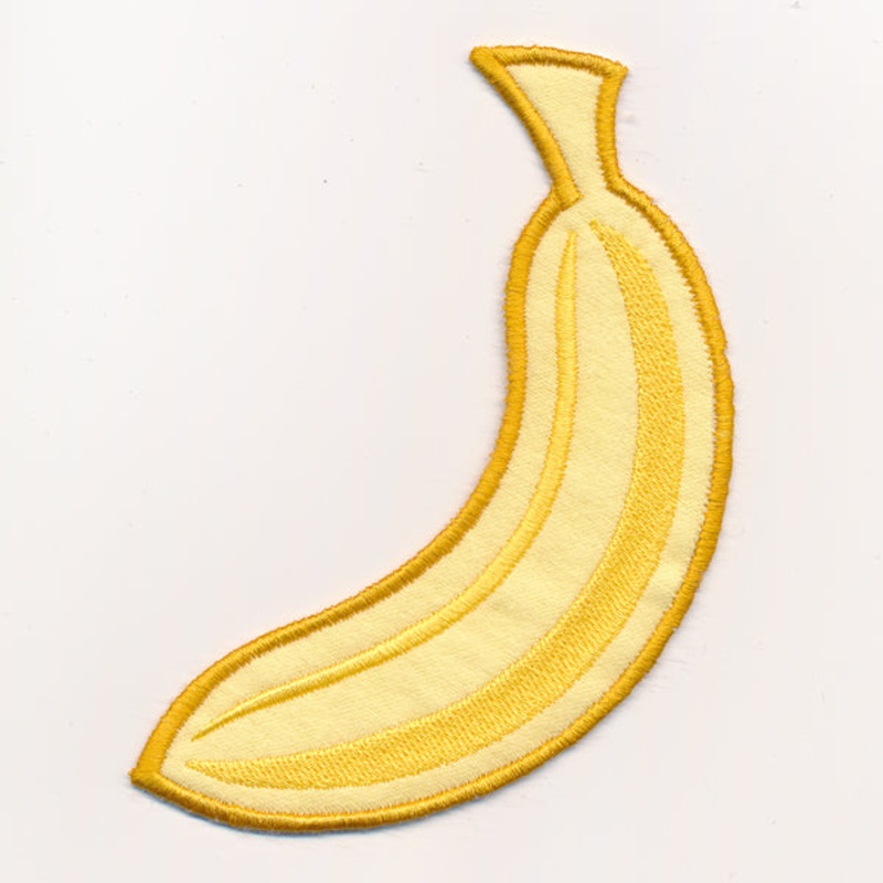 Banana (In-the-Hoop)|5.62″ x 4.65″ / 142.65mm x 117.98mm|3.2″ x 2.65″ / 81.34mm x 67.38mm|All Sizes