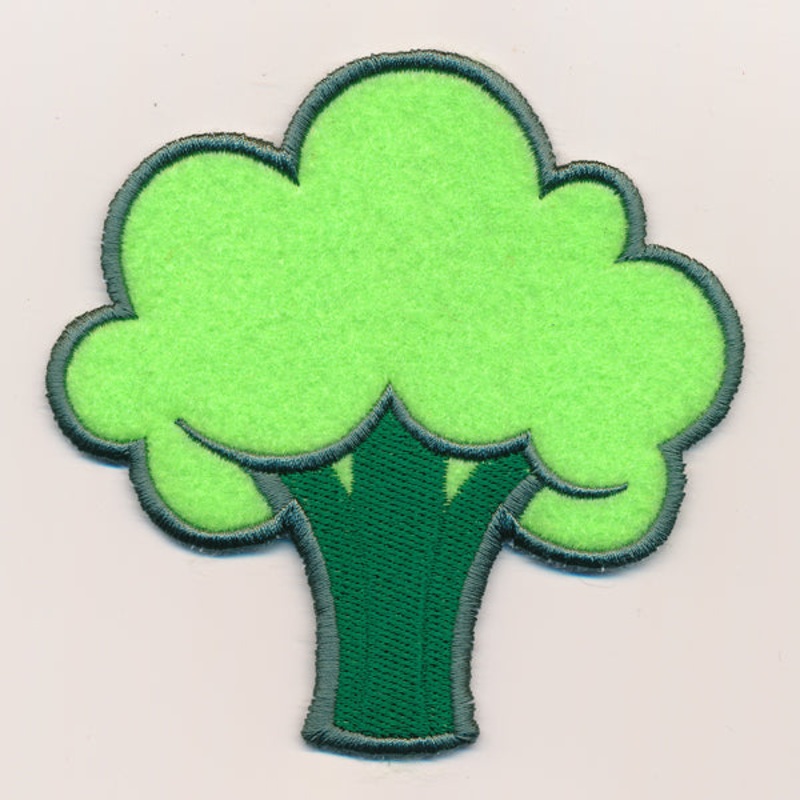 Broccoli (In-the-Hoop)|4.45″ x 4.39″ / 112.91mm x 111.51mm|2.55″ x 2.52″ / 64.88mm x 64.09mm|All Sizes