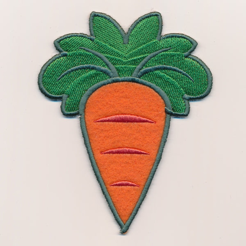 Carrot (In-the-Hoop)|5.2″ x 4.14″ / 131.99mm x 105.08mm|2.98″ x 2.38″ / 75.67mm x 60.35mm|All Sizes