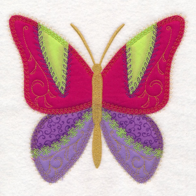 Crazy Patchwork Butterfly (Heirloom Applique)