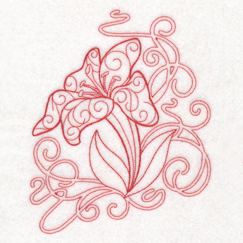 Delicate Lily Doodle (Vintage)