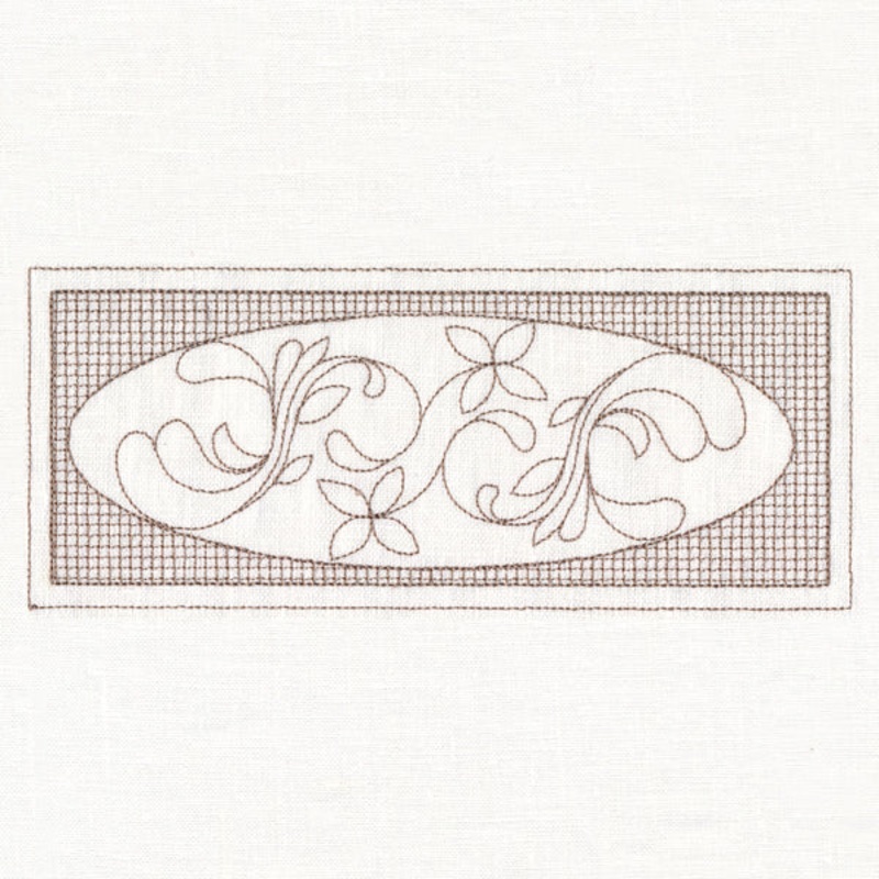 Dogwood Sashing (Trapunto)|3.22″ x 7.8″ / 81.7mm x 198.12mm|2.85″ x 6.9″ / 72.27mm x 175.26mm|2.43″ x 5.9″ / 61.8mm x 149.86mm|2.02″ x 4.9″ / 51.32mm x 124.46mm|1.61″ x 3.9″ / 40.85mm x 99.06mm|All Sizes