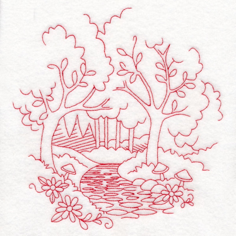 Enchanted Fairy Tale – Forest (Redwork)