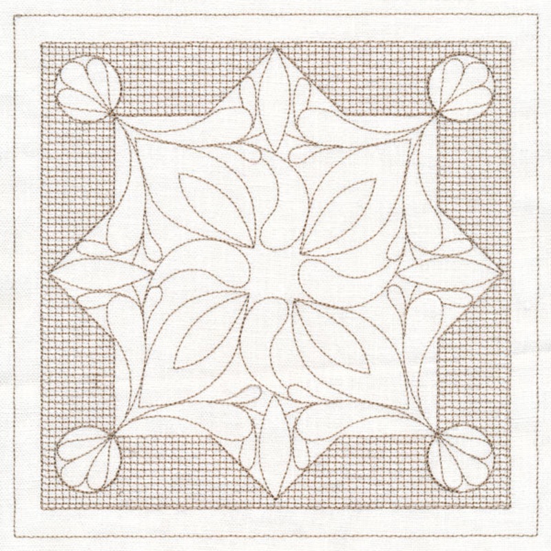 Fleur de Lis Square (Trapunto)