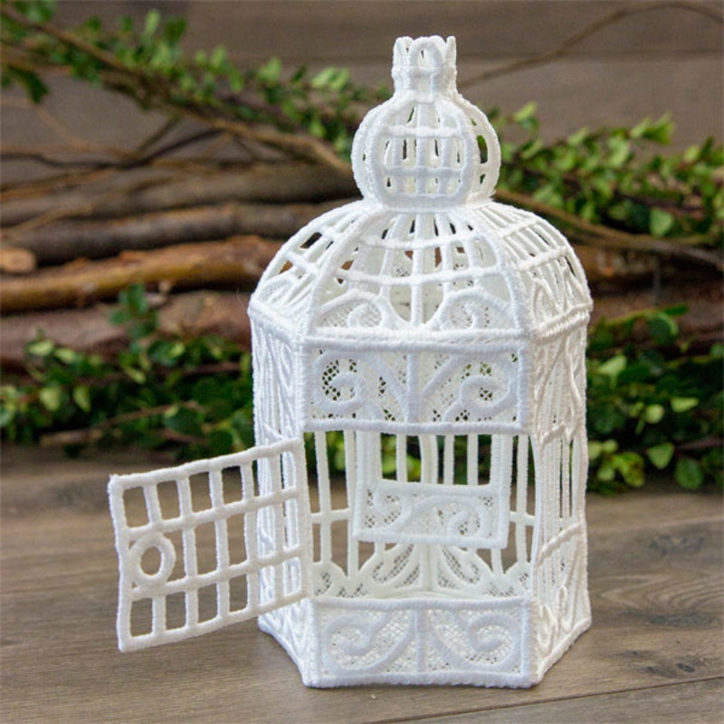 Birdcage in 3D (Lace)|3.86″ x 3.68″ / 98.04mm x 93.47mm