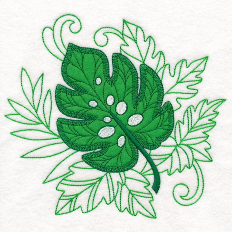 Frolicking Monstera (Applique)