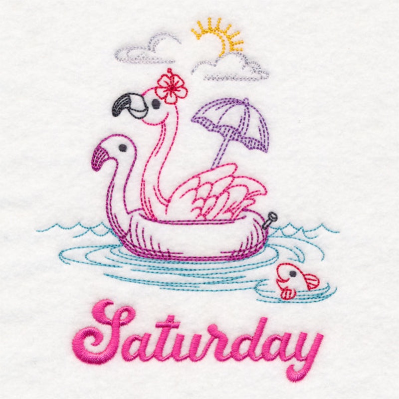 Tropical Flamingo – Saturday (Vintage)