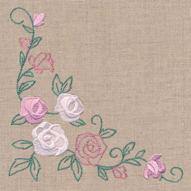 Delicate Rose Corner|5.85″ x 5.85″ / 148.49mm x 148.64mm|4.85″ x 4.85″ / 123.1mm x 123.26mm|3.88″ x 3.88″ / 98.51mm x 98.63mm|All Sizes