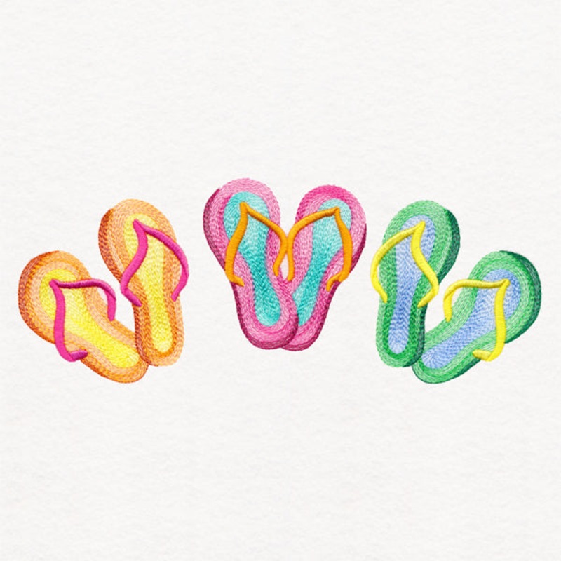 Flip-Flop Trio|4.3″ x 11″ / 109.22mm x 279.4mm|3.67″ x 9.37″ / 93.22mm x 238mm|3.04″ x 7.78″ / 77.22mm x 197.61mm|2.68″ x 6.85″ / 68.07mm x 173.99mm|1.56″ x 3.87″ / 39.62mm x 98.3mm|All Sizes