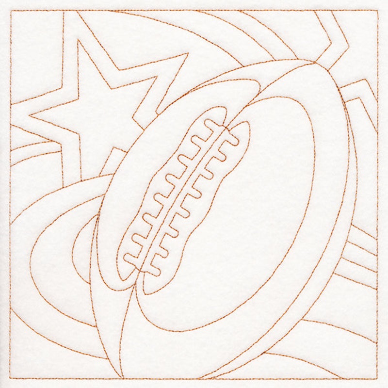 Sports Quilting – Football (Double Run)