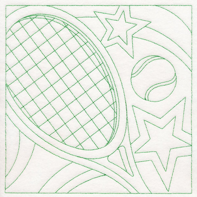 Sports Quilting – Tennis (Double Run)