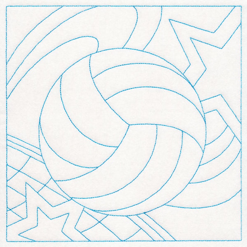 Sports Quilting – Volleyball (Double Run)