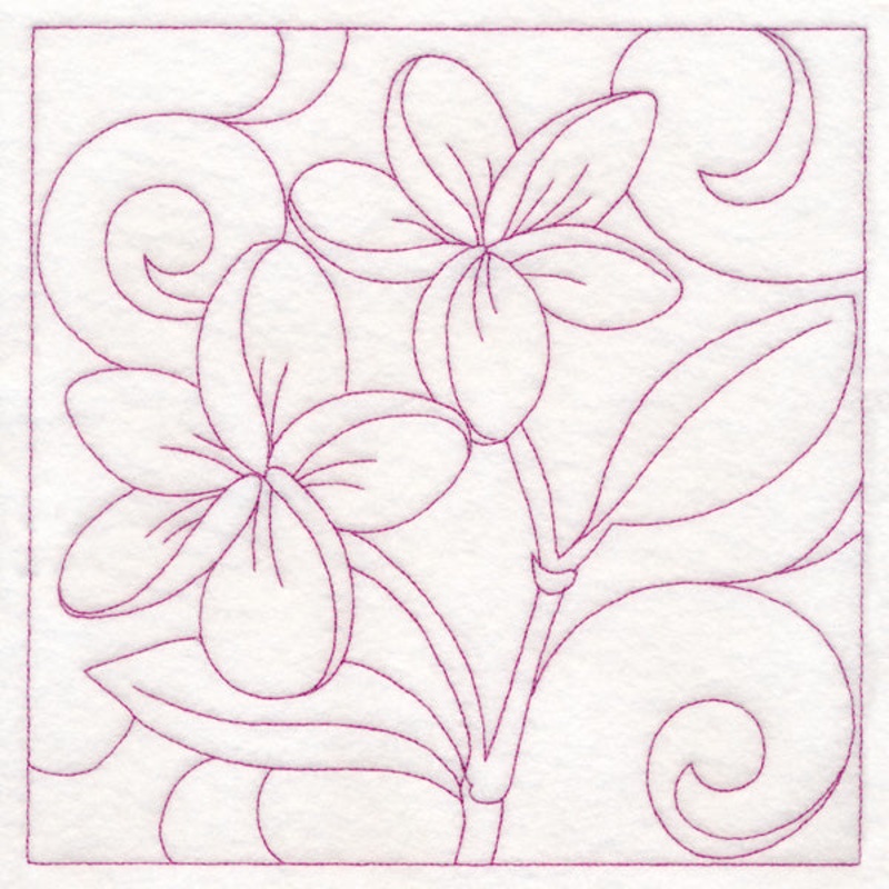 Summer Quilting – Frangipani (Double Run)