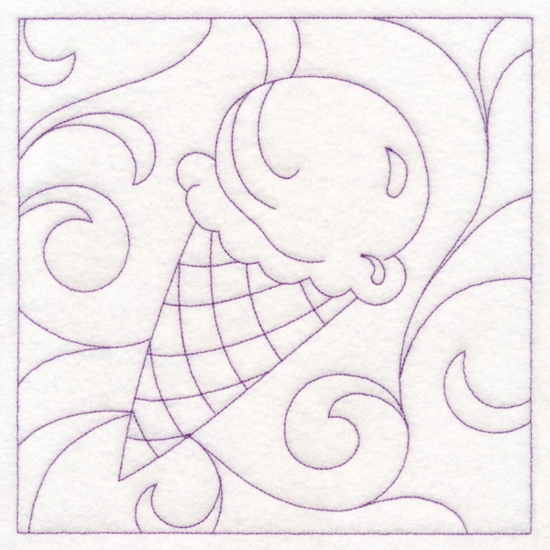 Summer Quilting – Ice Cream Cone (Double Run)